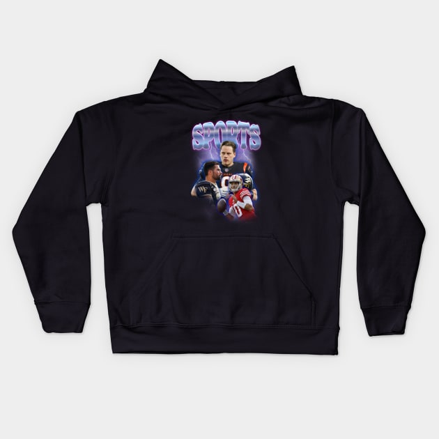 Sports - Football players Kids Hoodie by KodiakMilly